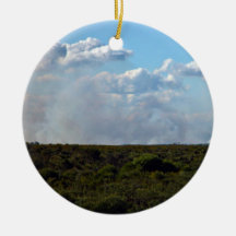 Bushfire smoke christmas tree ornament