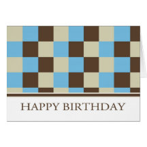 Business Birthday Card With Cool Squares - Custome