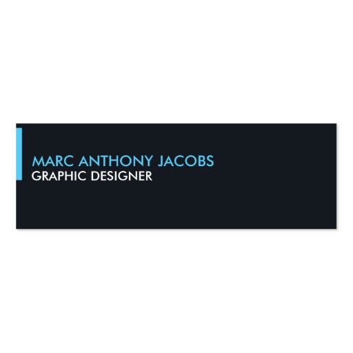 Business Card 002 - Modern Minimal, Black / Blue