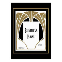 Business Card Art Nouveau Deco Elegant