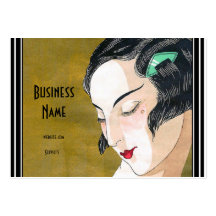 Business Card Art Nouveau Deco Fashion Elegant