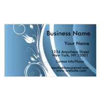 Business Card Blue Swirl Floral business cards