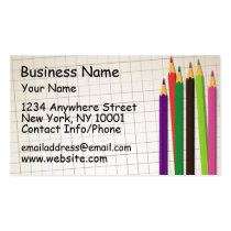 Business Card Coloured Pencils business cards