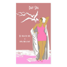 Business Card Day Spa Beauty Salon Diva retro