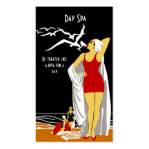 Business Card Day Spa Beauty Salon Diva retro 2