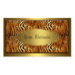 Business Card Elegant Animal Print Gold
