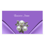 Business Card Elegant Mauve Purple Pearl Jewel
