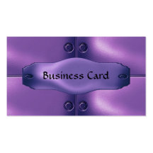 Business Card Elegant Purple Metal on metal
