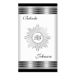 Business Card Elegant Silver Black Chrome Elite