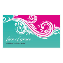 BUSINESS CARD elegant stylish swirl pink jade