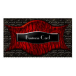 Business Card Exotic African Black Red Metal