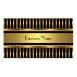 Business Card Gold Stripes on Black