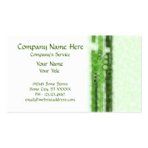 Business Card Green Lines & Cycles Watercolors
