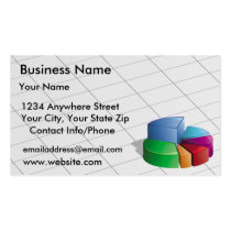 Business Card Green Pie Chart business cards