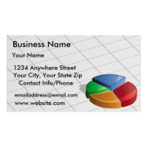 Business Card Green Pie Chart 2 business cards