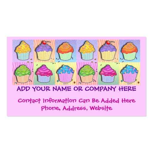 Business Card - Pop Art Cupcakes