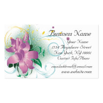 Business Card Purple Flower business cards