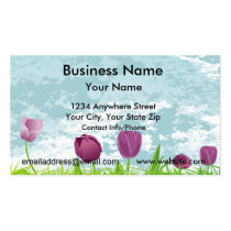 Business Card Purple Tulips business cards