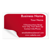 Business Card Red Sticker business cards