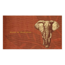 Business Card Safari Elephant
