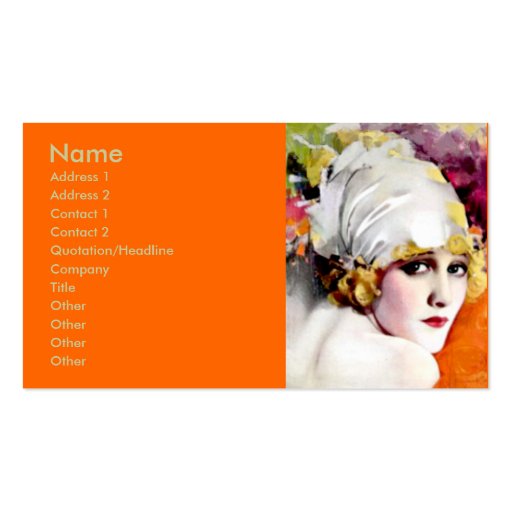 Business card, silent film star Anna Nilsson