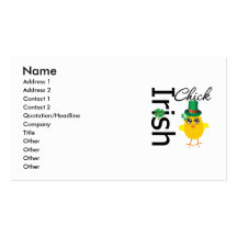 Business Card St. Patrick's Day Irish Chick