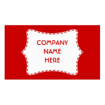 Business Card - Stitched Frame Red business cards