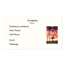 Business Card / Sunset near Fort Lauderdale