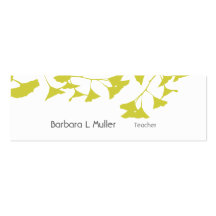 Business Card | Teachers  | Nature Ginkgo