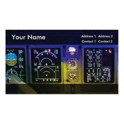 business card template aviation