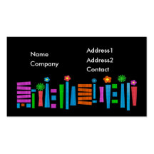 Business card Template - brightly coloured design