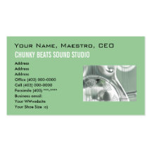 Business Card template, Music industry