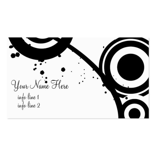 Business Card Template **Organic Circles