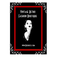 Business Card Vintage Retro Fashion Boutique 3