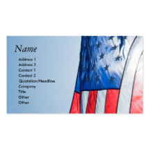 Business Card with American Flag