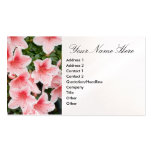 Business Card with Azalea Flowers