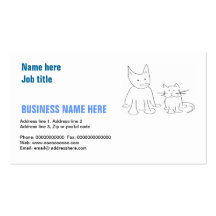 business card with cat and dog