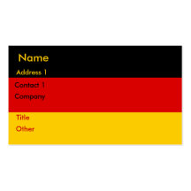 Business Card with Flag of Germany