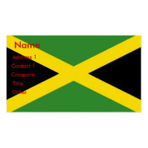 Business Card with Flag of Jamaica