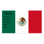 Business Card with Flag of Mexico