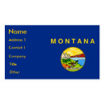 Business Card with Flag of Montana U.S.A.