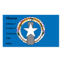 Business Card with Flag of Northern Mariana Island