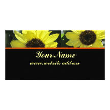 Business Card - Yellow Sunflowers - Multipurpose Photo Card