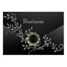Business Card Zizzago Black Silk Diamond Jewel