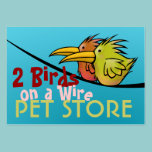 Business Cards, 2 Birds on a Wire Pet Store Design business cards