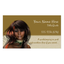 Business Cards :: Beautiful Dark Skinned Woman