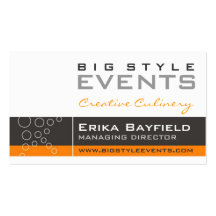 business cards > big style  [orange : charcoal]