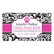 Business Cards For Dog Walkers | Dog Groomer