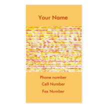 Business cards, orange yellow variegated stripes