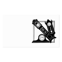 Business Cards with Antique Clocks